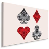 Schilderij - Speelkaart symbolen, premium print - thumbnail