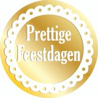 Stickers Prettige Feestdagen Goud - thumbnail