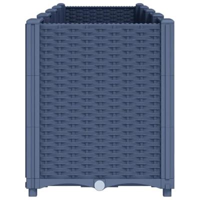 VidaXL Plantenbak 160x40x53 cm polypropeen grijs
