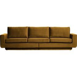 BePureHome 3-zits Bank 'Fame' Velvet, kleur Honing Geel BePureHome 3-zits Bank 'Fame' Velvet, kleur Honing Geel