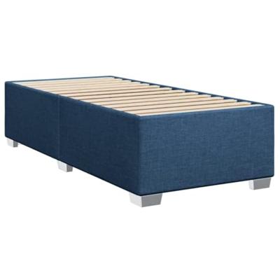 Boxspring met matras stof blauw 100x200 cm