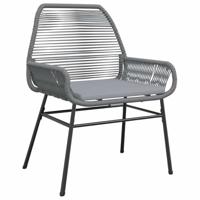 9-delige Tuinset met kussens poly rattan glas grijs - thumbnail