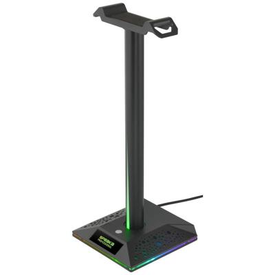 SpeaKa Professional SP-HPS-310 Koptelefoonstandaard Geschikt voor (koptelefoon): On Ear koptelefoon, Over Ear koptelefoon Zwart