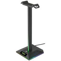 SpeaKa Professional SP-HPS-310 Koptelefoonstandaard Geschikt voor (koptelefoon): On Ear koptelefoon, Over Ear koptelefoon Zwart - thumbnail