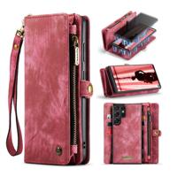 Caseme - Samsung Galaxy S23 Ultra - Vintage 2 in 1 portemonnee hoes - Rood - thumbnail