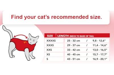 Medical Pet Shirt, Katten, XXX-Klein, Rood