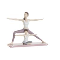 Decoratieve figuren DKD Home Decor 24 x 6,5 x 19,5 cm Scandi Roze Yoga - thumbnail