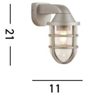 Searchlight Grijze buitenlampSeaside voor kustgebieden - 61133SI - thumbnail
