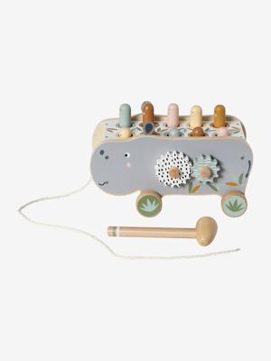 Treknijlpaard in FSC® hout grijs