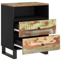 Nachtkastje 50x33x62 cm massief gerecycled hout en bewerkt hout - thumbnail