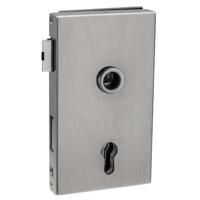 Glasdeurslot Office rechthoekig DIN R PC RVS mat - thumbnail