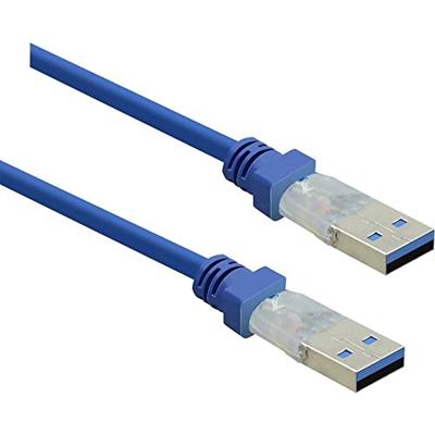 Renkforce USB 3.2 Gen 1 (USB 3.0) 1.00 m Blauw Vergulde steekcontacten [1x USB 3.2 Gen 1 stekker A (USB 3.0) - 1x USB 3