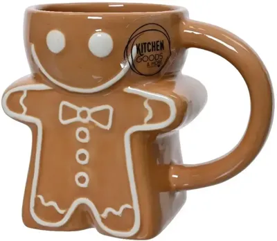 Decoris mok keramiek peperkoek 12x7.5x9.5cm bruin