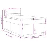 Boxspring met matras fluweel donkergroen 120x190 cm - thumbnail