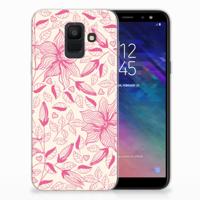 Samsung Galaxy A6 (2018) TPU Case Pink Flowers - thumbnail