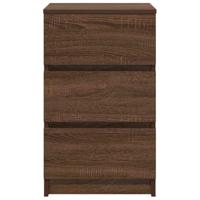 Nachtkastjes met 3 lades 2 st 39x35x65 cm bruin eikenkleurig - thumbnail