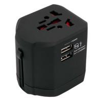 Caruba Multi Travel Adapter - Zwart - thumbnail