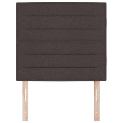 LED Hoofdbord met LED-striplichten Donkerbruin 100 cm Polyester