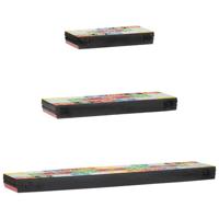 Wandplanken 3 pcs Multikleur 100 x 20 x 6 cm Massief mangohout - thumbnail