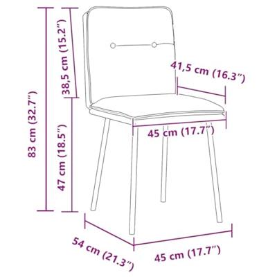 Eetkamerstoelen 2 st fluweel zwart
