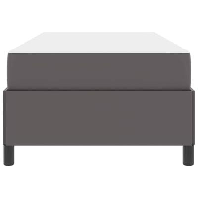 Bedframe met matras met matras Grijs 90 x 200 cm Kunstleer