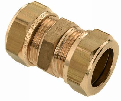 Bonfix knelkoppeling - Rechte koppeling - 12x12mm - Messing