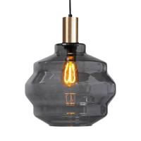 Masterlight Hanglamp goudPorto met Ball smoke glas - Ø 30cm - 2710-05-02-4 - thumbnail