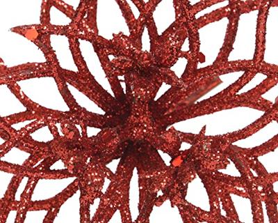 Bloemclip plastic d14h5cm rood - thumbnail