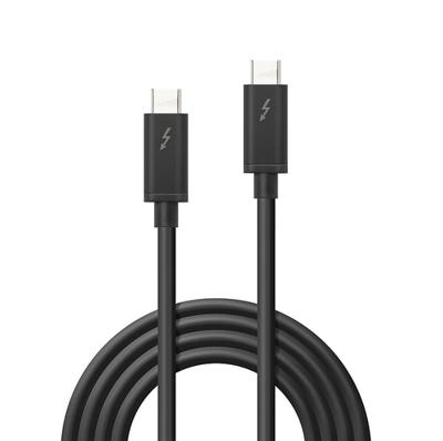 MicroConnect TB3010 Thunderbolt-kabel Thunderbolt 3 USB-C stekker, USB-C stekker 1.00 m Zwart Met USB