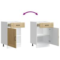 Keuken onderkast Lucca bewerkt hout sonoma eikenkleurig - thumbnail