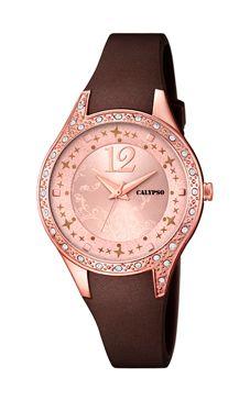 Horlogeband Calypso K5660-3 Rubber Bruin 16mm Horlogeband Calypso K5660-3 Rubber Bruin 16mm