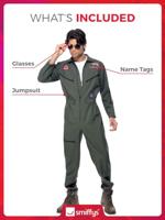 Top Gun Jumpsuit kostuum - thumbnail
