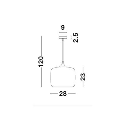 Lyora HanglampSavaz chroom glas Ø 28 x 23cm - 9726483