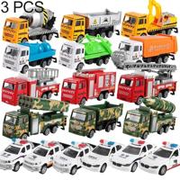3 stuks Model auto bouw Engineering Spielfahrzeuge willekeurige stijl-levering - thumbnail