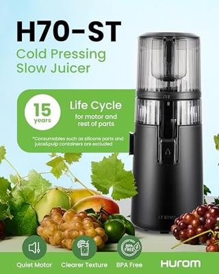 Hurom H70ST Zwart - Slowjuicer | Juicer | Groenten en Fruitpers