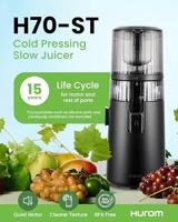 Hurom H70ST Zwart - Slowjuicer | Juicer | Groenten en Fruitpers - thumbnail
