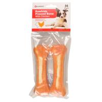 Hondensnack Rawhide met Kip - 15 cm 220 gr - 2 stuks x 15 cm Flamingo Naturel - thumbnail