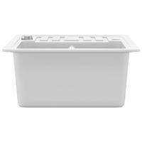 Gootsteen enkele bak graniet wit - thumbnail