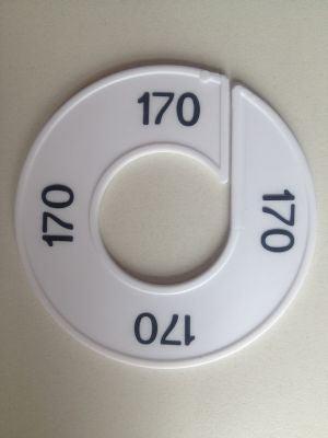 Maatring 9cm wit/zwart 170