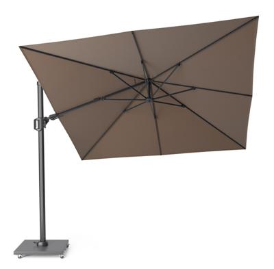 Zweefparasol Challenger Zijwaarts Kantelbaar (T2) premium 3x3 meter Havana zonwering Platinum - Platinum