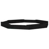 VidaXL Zandbak met bankjes achthoekig massief grenenhout zwart - thumbnail