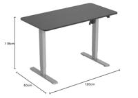 Equip 650811 computerbureau Zwart, Grijs - thumbnail