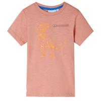 Kindershirt met korte mouwen 140 lichtoranje - thumbnail