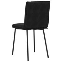 Eetkamerstoelen 2 st fluweel zwart - thumbnail
