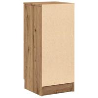 Dressoir 30x30x70 cm bewerkt hout artisanaal eikenkleur - thumbnail