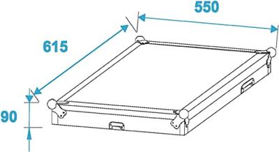 Roadinger Roadinger Spezial Case Flightcase (l x b x h) 560 x 640 x 1050 mm - thumbnail