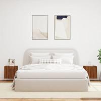 Tv-wandmeubelen met LED 2 st 40,5x35x40 cm bruineikenkleurig - thumbnail