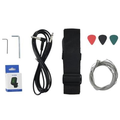 VidaXL Basgitaar voor beginners elektrisch met tas 4/4 46" blauw zwart VidaXL Basgitaar voor beginners elektrisch met tas 4/4 46" blauw zwart