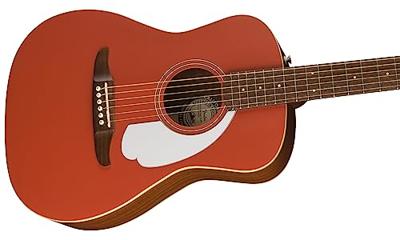 Fender Malibu Player Fiesta Red WN White Pickguard elektrisch-akoestische westerngitaar