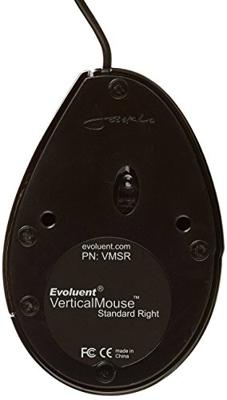 Evoluent Vertical Mouse Standard Right VMSR Ergonomische muis USB Optisch Zwart/zilver 2 Toetsen 1200 dpi Ergonomisch